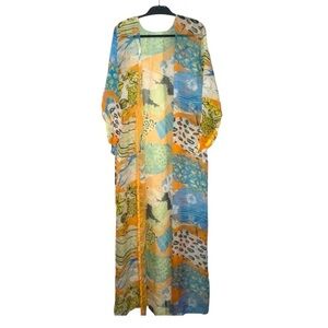 Colorful Sheer Long Kimono